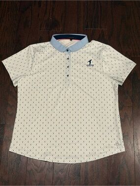 NEW Greyson Hazeltine National Logo Golf Performance Polo Shirt Women’s XL NWOT